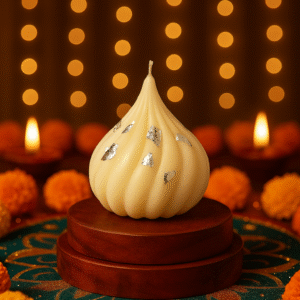 Home mithai candle gift box handmade soy wax modak & laddu candles