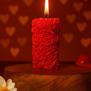 Home rose flower shape candle for home decor