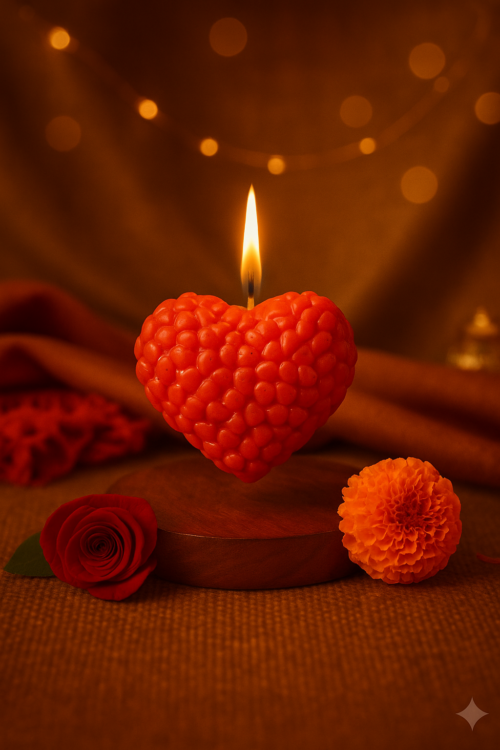 SMALL HEART CANDLE