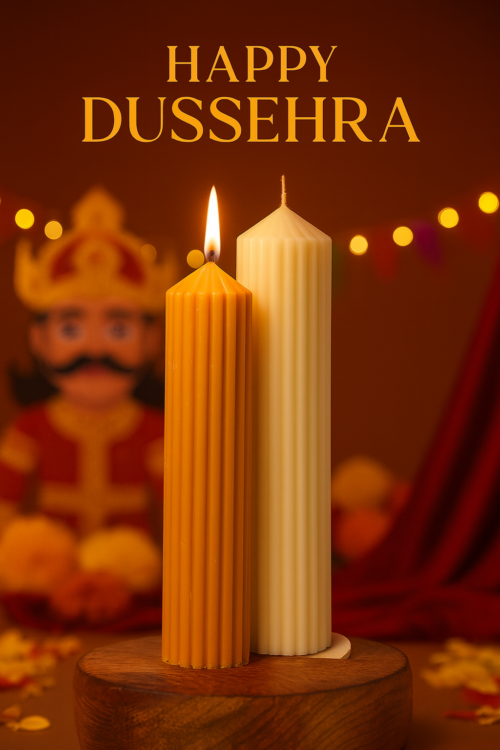 RIBBED PILLAR CANDLE