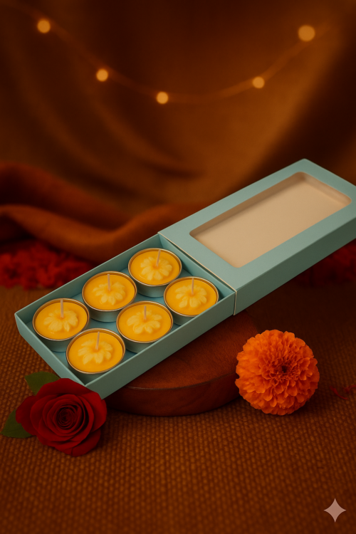 TEA LIGHT COLOUR CANDLE 8Pcs
